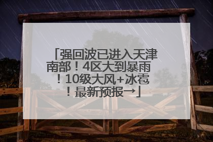 强回波已进入天津南部！4区大到暴雨！10级大风+冰雹！最新预报→