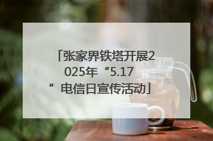 张家界铁塔开展2025年“5.17”电信日宣传活动