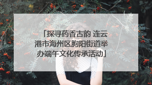 探寻药香古韵 连云港市海州区朐阳街道举办端午文化传承活动