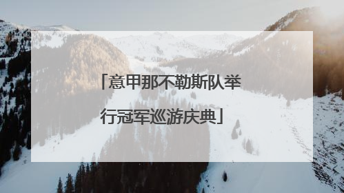 意甲那不勒斯队举行冠军巡游庆典