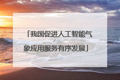 我国促进人工智能气象应用服务有序发展
