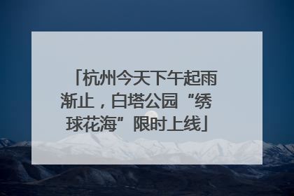 杭州今天下午起雨渐止，白塔公园“绣球花海”限时上线