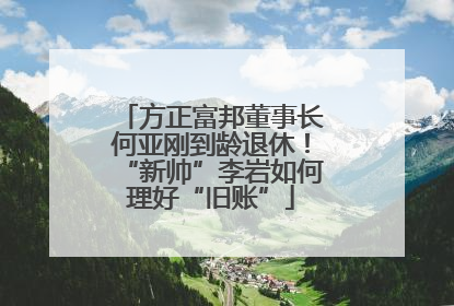 方正富邦董事长何亚刚到龄退休！“新帅”李岩如何理好“旧账”