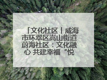 文化社区丨威海市环翠区嵩山街道蔚海社区：文化融心 共建幸福“悦龄蔚海”