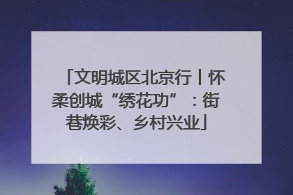 文明城区北京行丨怀柔创城“绣花功”：街巷焕彩、乡村兴业
