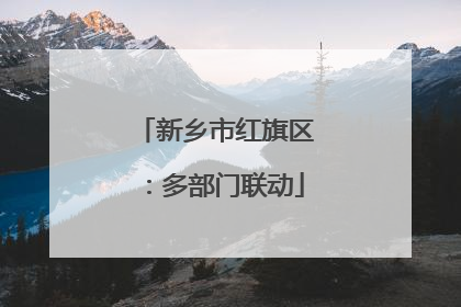 新乡市红旗区：多部门联动
