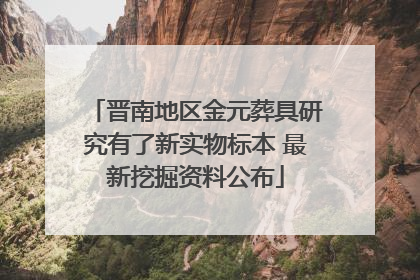 晋南地区金元葬具研究有了新实物标本 最新挖掘资料公布