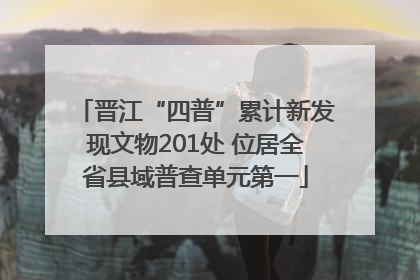 晋江“四普”累计新发现文物201处 位居全省县域普查单元第一