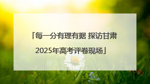 每一分有理有据 探访甘肃2025年高考评卷现场
