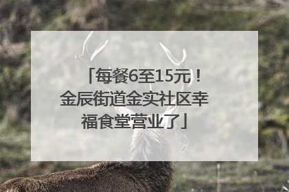 每餐6至15元！金辰街道金实社区幸福食堂营业了