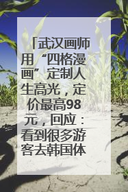 武汉画师用“四格漫画”定制人生高光，定价最高98元，回应：看到很多游客去韩国体验
