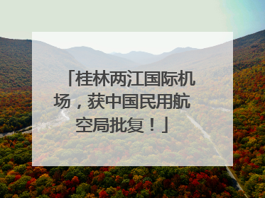 桂林两江国际机场，获中国民用航空局批复！