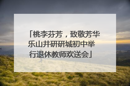 桃李芬芳，致敬芳华 乐山井研研城初中举行退休教师欢送会