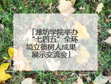潍坊学院举办“七四五”全环境立德树人成果展示交流会