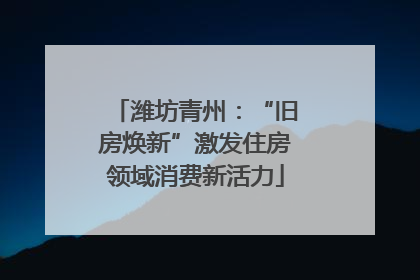 潍坊青州：“旧房焕新”激发住房领域消费新活力