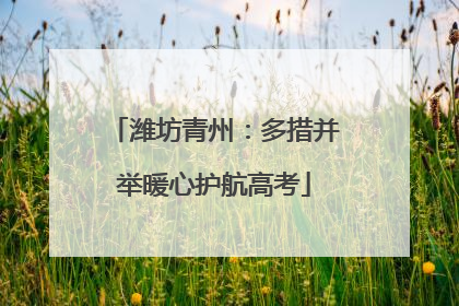 潍坊青州：多措并举暖心护航高考