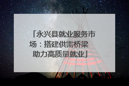 永兴县就业服务市场：搭建供需桥梁 助力高质量就业