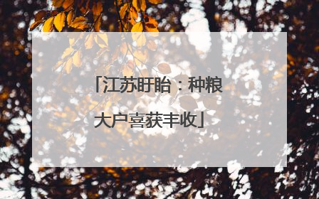 江苏盱眙：种粮大户喜获丰收