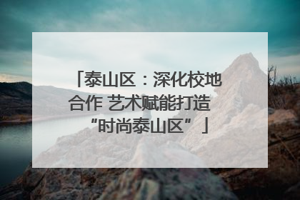 泰山区：深化校地合作 艺术赋能打造“时尚泰山区”