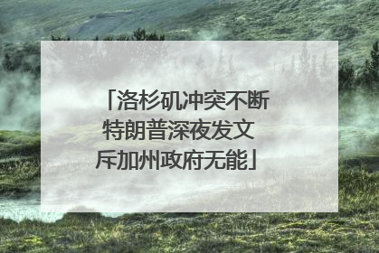 洛杉矶冲突不断 特朗普深夜发文斥加州政府无能