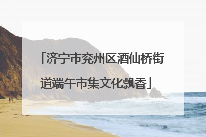 济宁市兖州区酒仙桥街道端午市集文化飘香