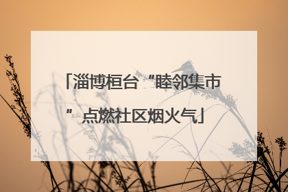 淄博桓台“睦邻集市”点燃社区烟火气