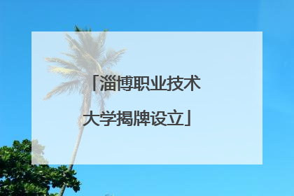 淄博职业技术大学揭牌设立
