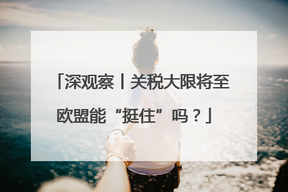 深观察丨关税大限将至欧盟能“挺住”吗？