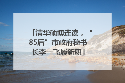 清华硕博连读，“85后”市政府秘书长李一飞履新职