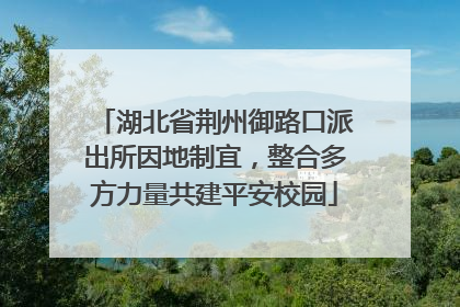 湖北省荆州御路口派出所因地制宜，整合多方力量共建平安校园