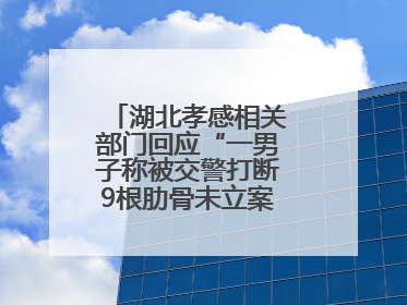 湖北孝感相关部门回应“一男子称被交警打断9根肋骨未立案”：已成立联合专班开展工作