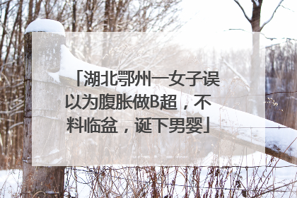 湖北鄂州一女子误以为腹胀做B超，不料临盆，诞下男婴
