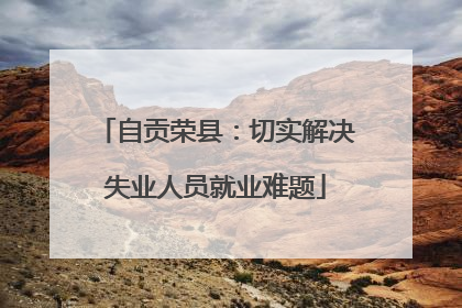 自贡荣县：切实解决失业人员就业难题