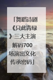 舞蹈诗剧《只此青绿》三大主演解码700场演出文化传承密码