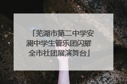 芜湖市第二中学安澜中学生管乐团闪耀全市社团展演舞台