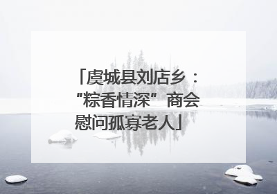 虞城县刘店乡：“粽香情深”商会慰问孤寡老人
