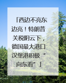 西边不亮东边亮！特朗普关税阴云下，德国最大港口汉堡港积极“向东看”