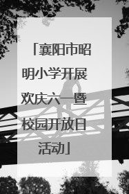襄阳市昭明小学开展欢庆六一暨校园开放日活动
