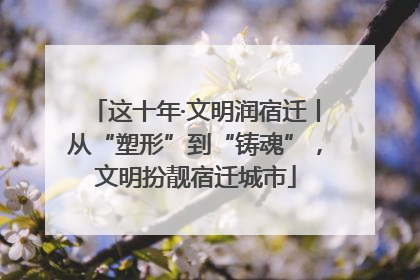 这十年·文明润宿迁丨从“塑形”到“铸魂”，文明扮靓宿迁城市