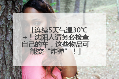 连续5天气温30℃+！沈阳人请务必检查自己的车，这些物品可能变“炸弹”！