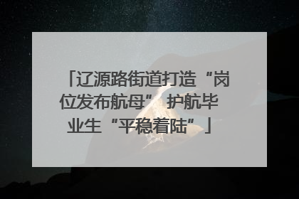 辽源路街道打造“岗位发布航母” 护航毕业生“平稳着陆”