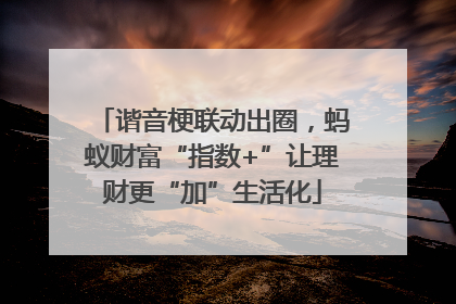 谐音梗联动出圈，蚂蚁财富“指数+”让理财更“加”生活化