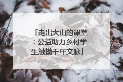 走出大山的课堂：公益助力乡村学生触摸千年文脉