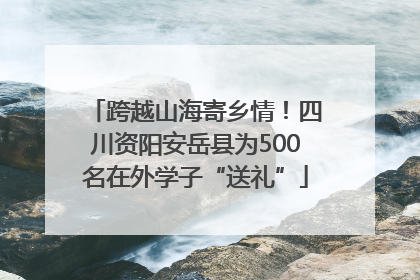 跨越山海寄乡情!四川资阳安岳县为500名在外学子“送礼”