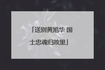 送别黄旭华 国士忠魂归故里