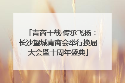 青商十载·传承飞扬：长沙望城青商会举行换届大会暨十周年盛典