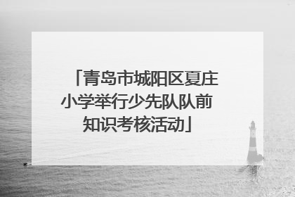 青岛市城阳区夏庄小学举行少先队队前知识考核活动