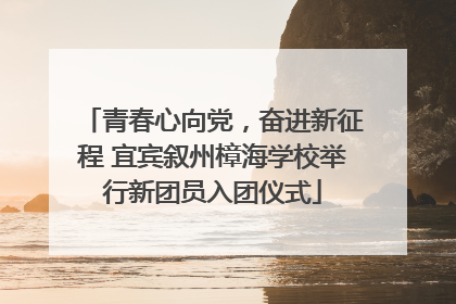 青春心向党，奋进新征程 宜宾叙州樟海学校举行新团员入团仪式
