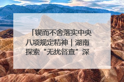 锲而不舍落实中央八项规定精神｜湖南探索“无扰督查”深化基层减负