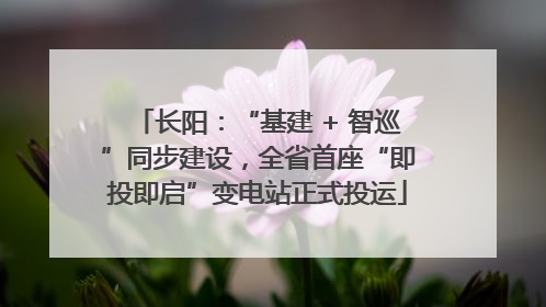长阳：“基建 + 智巡”同步建设，全省首座“即投即启”变电站正式投运